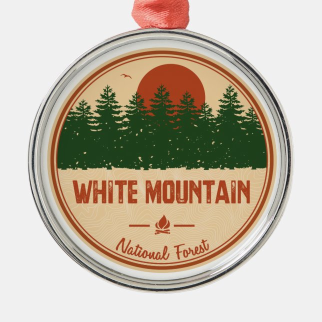 White Mountain National Forest Metal Ornament (Front)