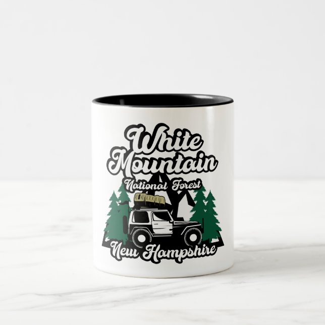 White Mountain National Forest New Hampshire Two-Tone Coffee Mug (Center)