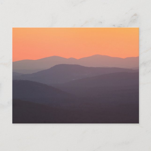 White Mountain National Forest Sunset Postcard (Front)