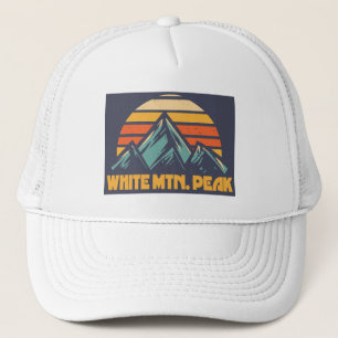 White Mountain Peak California Retro Turquoise Trucker Hat