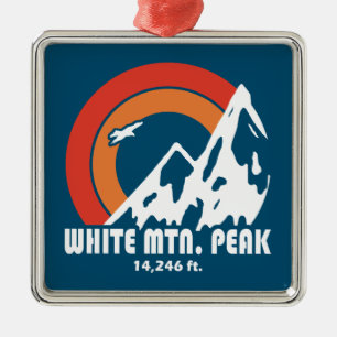 White Mountain Peak California Sun Eagle Metal Ornament