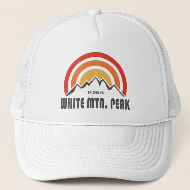 White Mountain Peak California Trucker Hat (Front)