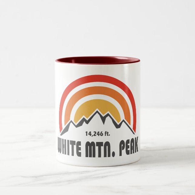 White Mountain Peak California Two-Tone Coffee Mug (Center)