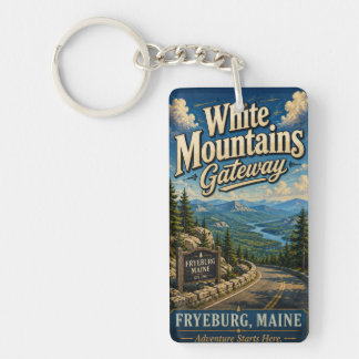 White Mountains Gateway Fryeburg Maine Rectangle  Key Ring