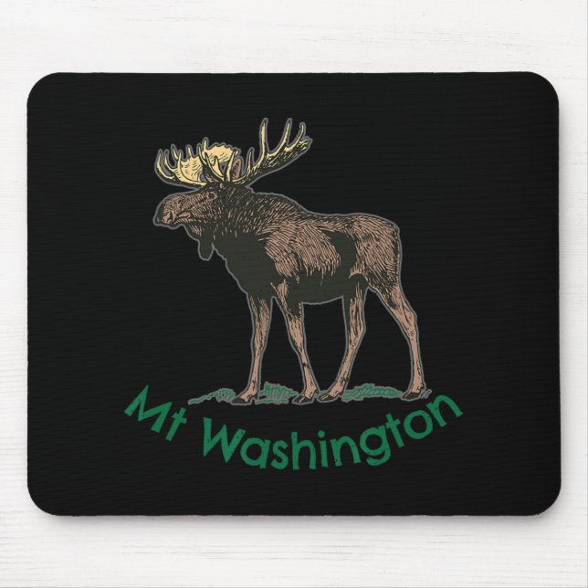 White Mountains Mt Washington New Hampshire Moose  Mouse Pad (Front)
