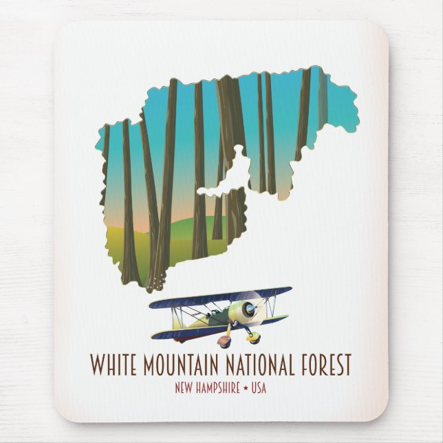 White mountains national forest USA map Mouse Pad (Front)