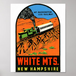 White Mountains New Hampshire  Poster