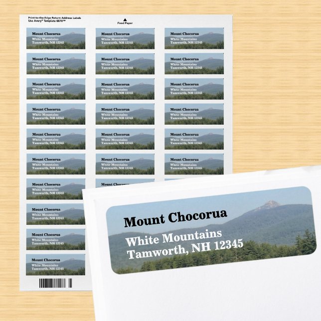 White Mountains New Hampshire Return Address Return Address Label (Creator Uploaded)