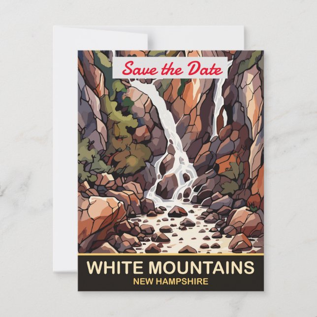 White Mountains New Hampshire Wedding Invitation (Front)