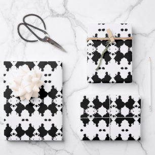 White Mourning Tree Bark Patterned Wrapping Paper Sheet