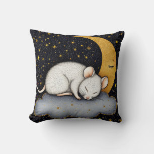 ☁️🐭 White Mouse Cloud Sleepy Cosy Decor Gift ✨ Cushion