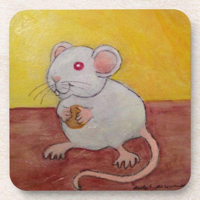White Mouse or Rat Coasters (Front)