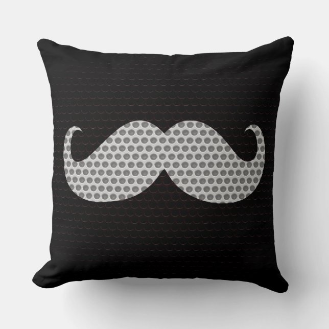 White Moustache Metal Hole Cushion (Front)