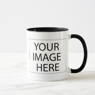 White mug black trim Two-Image Template 15oz