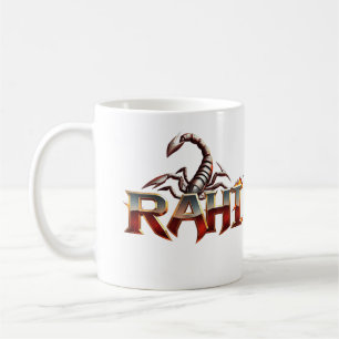 White Mug with a Scorpion Design