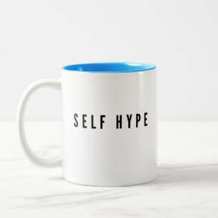 White Mug with Black #SelfHype Lettering