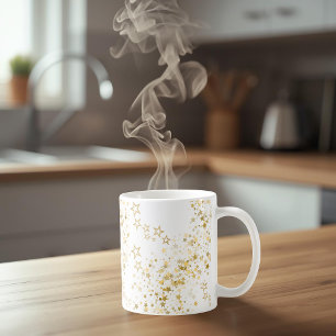 White Mug with golden stars