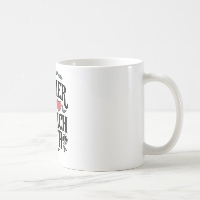 White mug with health tips (Right)
