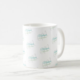 White Mug with her Name and Initial allover