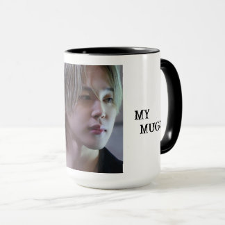 White mug with Jimin pic
