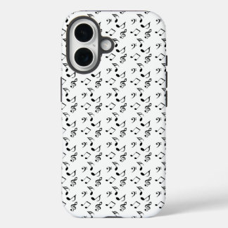 white music notes iPhone 16 case