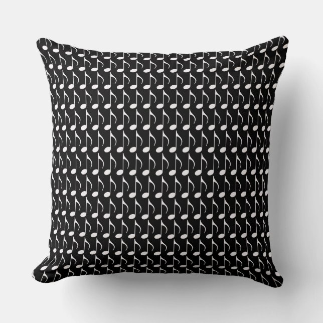 White Music Notes pattern decor idea Cushion (Front)