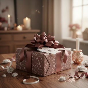 White Musical with custom background colour Wrapping Paper