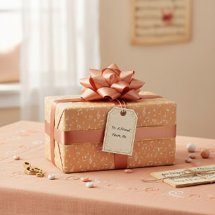 white Musical with custom background colour Wrapping Paper