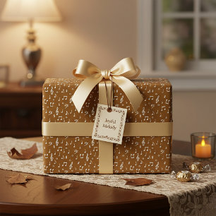 white Musical Wrapping Paper