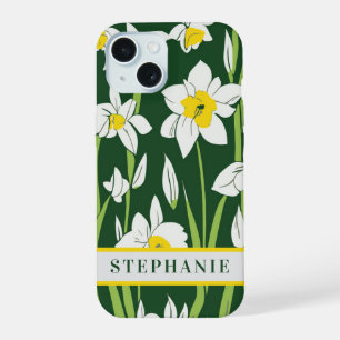 White Narcissus Flowers December Birth Flower Name iPhone 15 Case