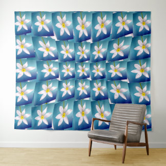 White Narcissus Pattern Tapestry