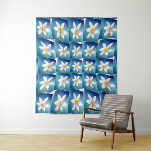 White Narcissus Pattern Tapestry