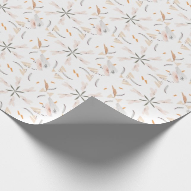 White natural pattern wrapping paper (Corner)