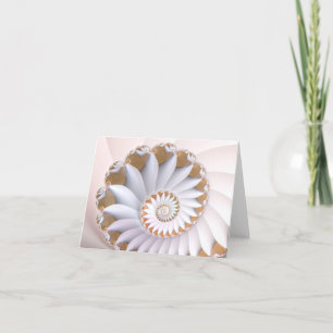White Nautilus Cute Abstract Seashell Art Card