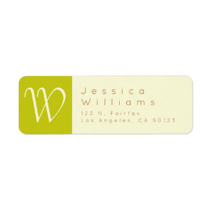 White Nectar, Sandy Orange & Lime Return Address Label