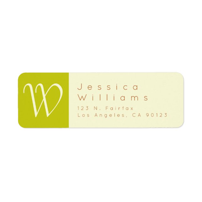 White Nectar, Sandy Orange & Lime Return Address Label (Front)