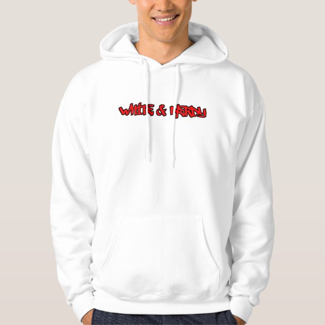 White & Nerdy Hoodie (Front)