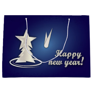 White New Year Large Gift Bag