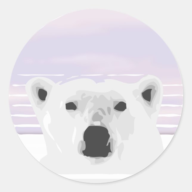 White Nights Sunrise Classic Round Sticker (Front)