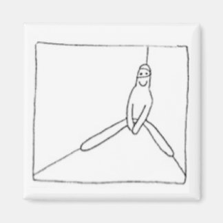 White Ninja is in a Corner Magnet