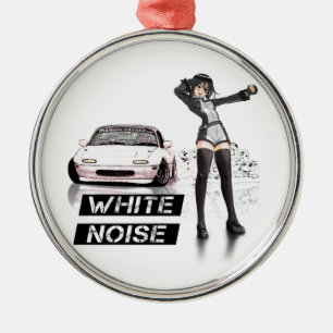 White Noise MX5 Miata Metal Tree Decoration
