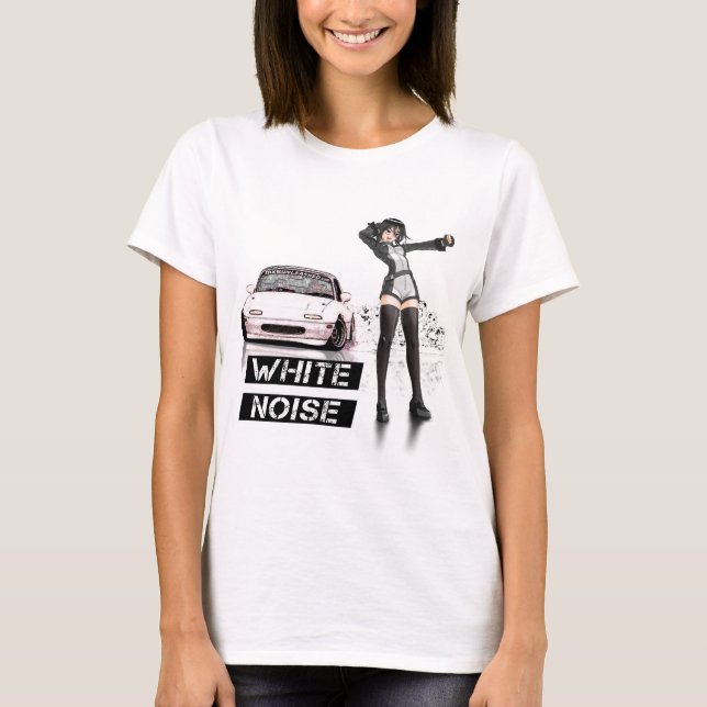 White Noise MX5 Miata T-Shirt (Front)