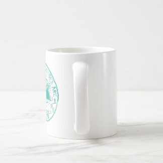 white "not all who wander are lost" mug