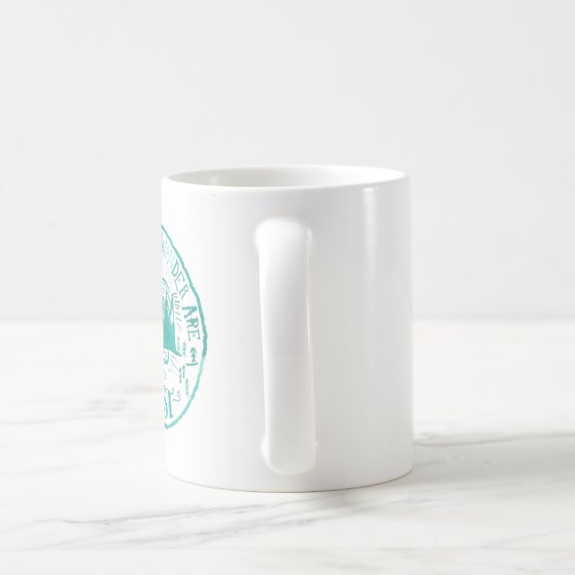 white "not all who wander are lost" mug (Handle)