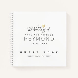 White Notebook as a Wedding Guestbook
