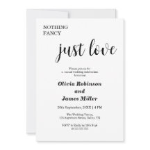 White Nothing Fancy Just Love Casual Wedding 