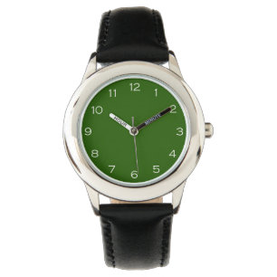 White Numbers On Green Kids cn Watch