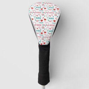 White Nurse Life Seamless Pattern (1) Golf Head Cover