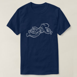 WHITE OCTOPUS CUSTOMIZABLE T-Shirt