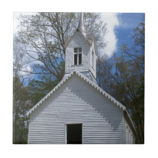white old church in the mountains ceramic tile